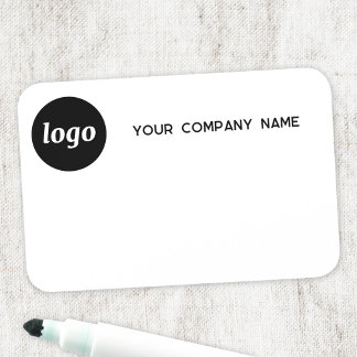 Logo Employee Staff Magnetic or Pin Dry Erase Name Tag