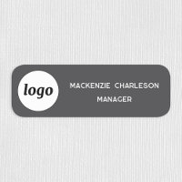 Logo Employee Staff Slate Grey Magnetic or Pin