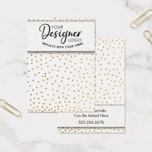 Logo Faux Gold Confetti Earring Holder Display