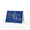 Logo Faux Silver Hand Script Navy Blue Birthday