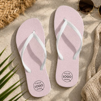 Logo Flip Flops | Pink Branded Pool Beach Shoes