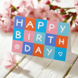 Logo Fun Colourful Simple Business Happy Birthday Card