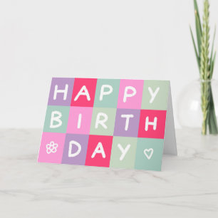 Logo Fun Multicolor Simple Business Happy Birthday Card