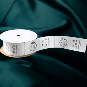 Logo Garment Care Clothing Labels Laundry Symbols Satin Ribbon