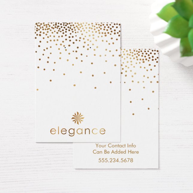 Logo Gold Confetti Earring Holder Display Card (Desk)