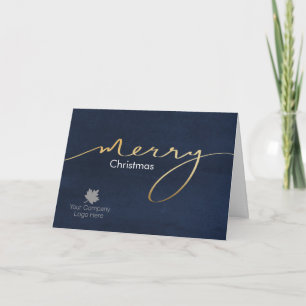 Logo Gold Joy Script Holiday Corporate Card