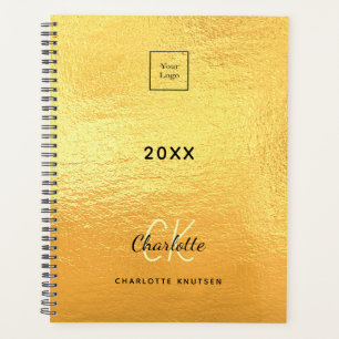 Logo gold monogram initials business 2026 planner