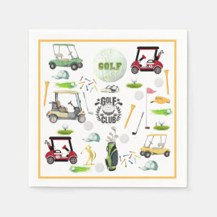 Logo Golf Club League Tournament Napkin