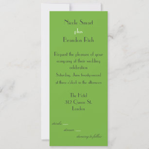 Logo Green Wedding Invitation