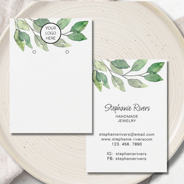 Logo Greenery Jewellery Earrings Display Cards (Creator Uploaded)