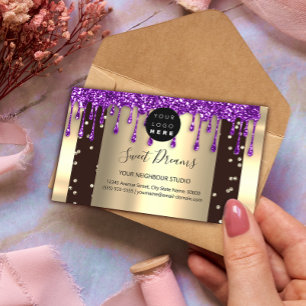 Logo Hair Makeup Nails Drips SPA QR Code Drips  Business Card