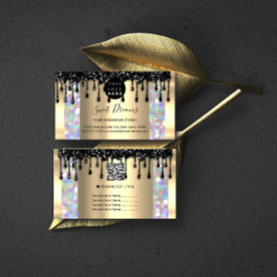 Logo Hair Makeup Nails Drips SPA QRCode Holograph Business Card
