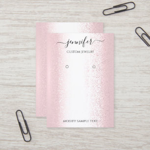 Logo Handmade Jewellery Card Pink Rose