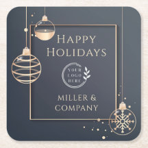 Logo Happy Holidays Christmas Corporate Modern