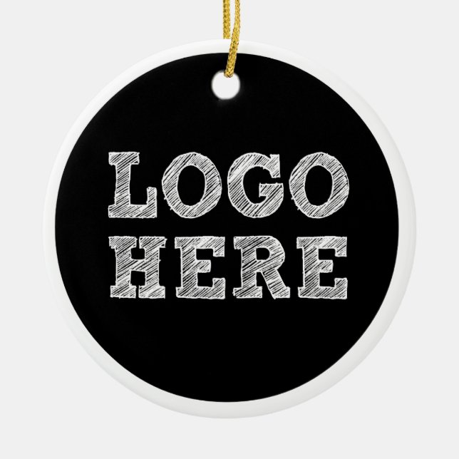 Logo Here Ceramic Tree Decoration (Front)