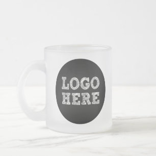 Logo Here Frosted Glass Coffee Mug