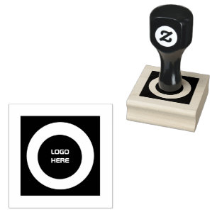 LOGO HERE Printed Perfect for Stamping Packaging  Rubber Stamp