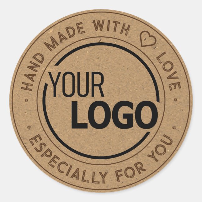 Logo Image Template Especially For You Kraft Paper Classic Round Sticker (Front)