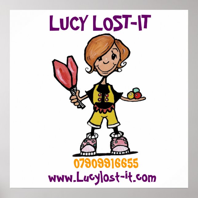logo in progress, LUCY LOST-IT, www.Lucylost-it... Poster (Front)