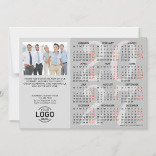 Logo Info Photo Modern Calendar 2027 Magnetic Card