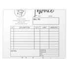 Logo Invoice Custom Small Business Notepad