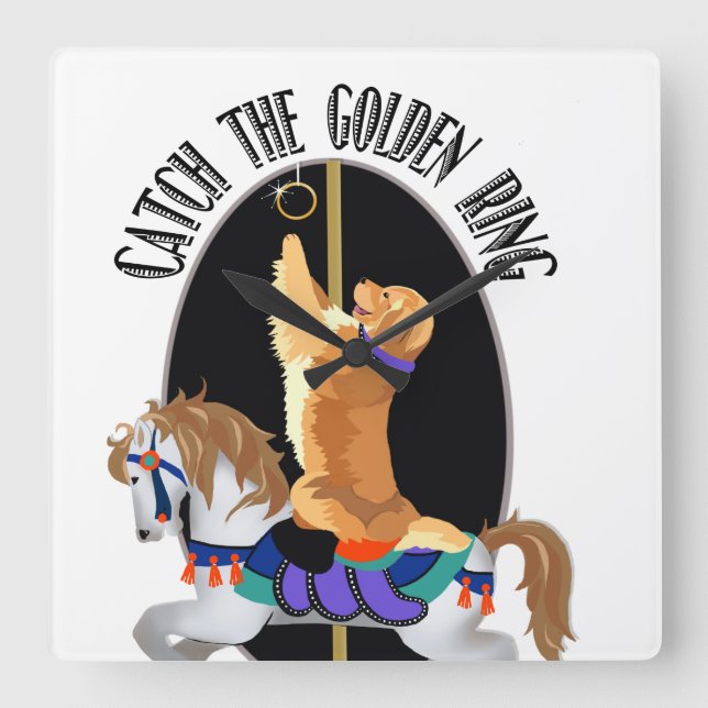 logo item square wall clock (Front)