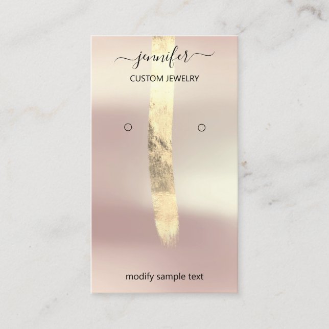 Logo Jewellery Card Social Media Gold Rose (Front)