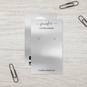 Logo Jewellery Card Social Media Silver Grey Grey