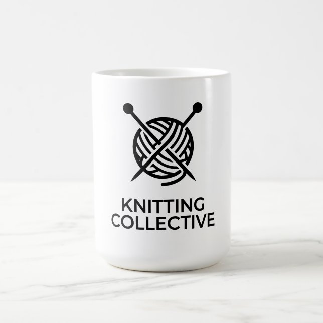 Logo Knitting Collective Yarn Ball Coffee Mug (Center)