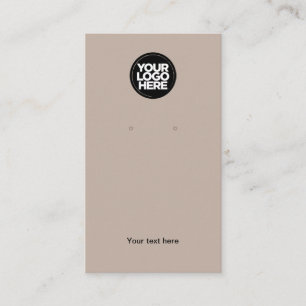 Logo Kraft Handmade Earrings Jewellery Display Car Business Card