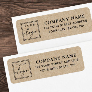 Logo Kraft paper look business return address