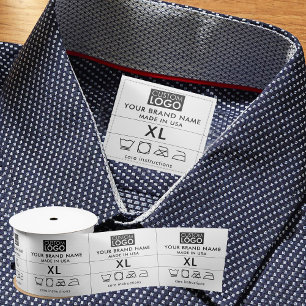 Logo Labels Clothing Tags Clothing Neck Tag Sew On Satin Ribbon