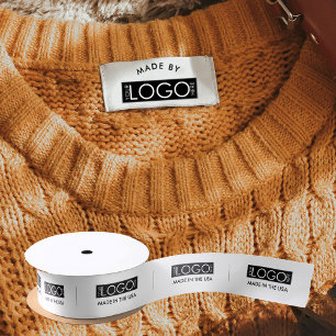 Logo Labels Made By Clothing Tags Handmade Items Satin Ribbon