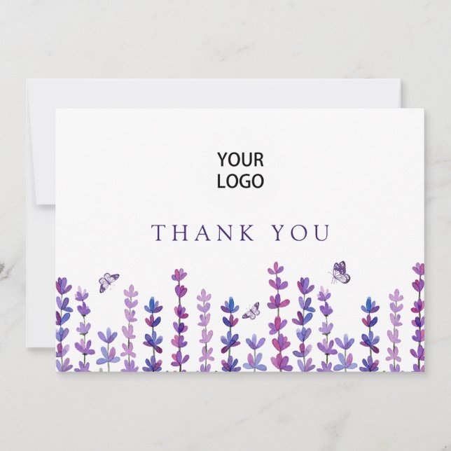 Logo Lavender and Butterfly Thank You  (Front)