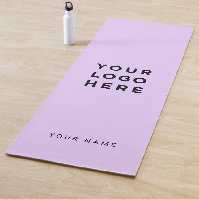 Logo Lavender Name Company Promotional Instagram Yoga Mat (In Situ)