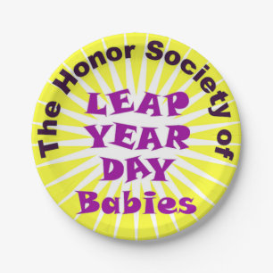 Logo Leap Day Paper Plate