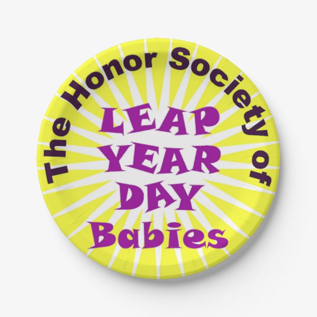 Logo Leap Day Paper Plate (Front)