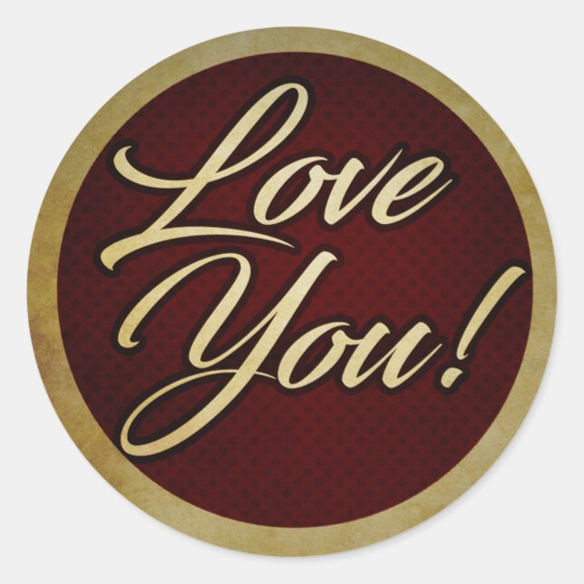 Logo - Love You! Classic Round Sticker (Front)