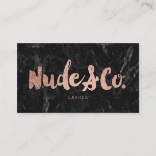 Logo loyalty rose gold typography black marble