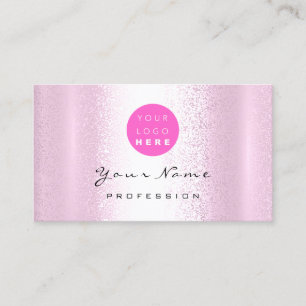 Logo Makeup Artist Hair Nails Professional Pink Business Card