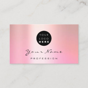 Logo Makeup Artist Hair Nails Rose Pink Care Business Card