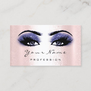 Logo Makeup Artist Professional Navy Blue Lash Business Card