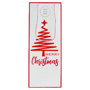 Logo Merry Christmas wine bag