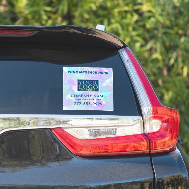 Logo, Message, Business Promo, Iridescent Design (Car Side)