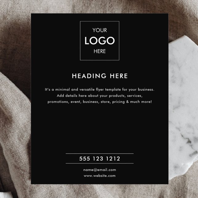 Logo Minimal Black Business Marketing Flyer (Creator Uploaded)