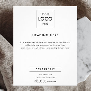Logo Minimal Business Marketing Black Flyer