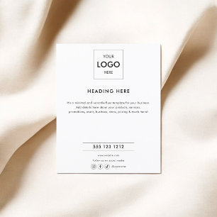 Logo Minimal Business Marketing Black Flyer