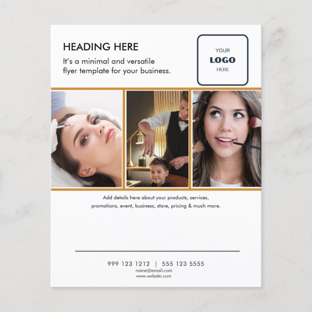 Logo Minimal Photo Business Marketing Flyer (Front)