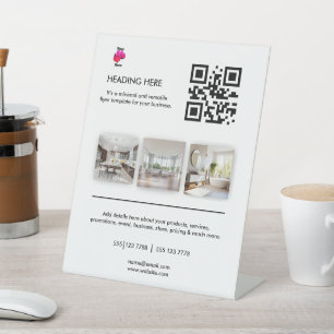 Logo Minimal Photo Business Marketing Pedestal Sign