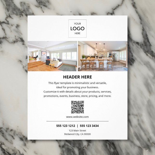 Logo Minimal Photo QR Code Business Flyer (Creator Uploaded)